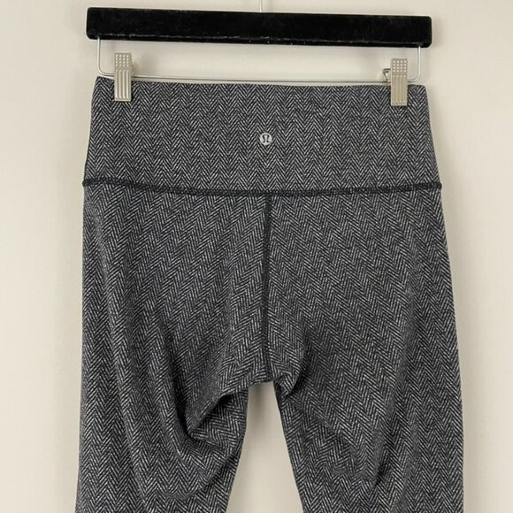 Lululemon Wunder Under Pant Heathered Herringbone Leggings Size 8 - Picture 8 of 8